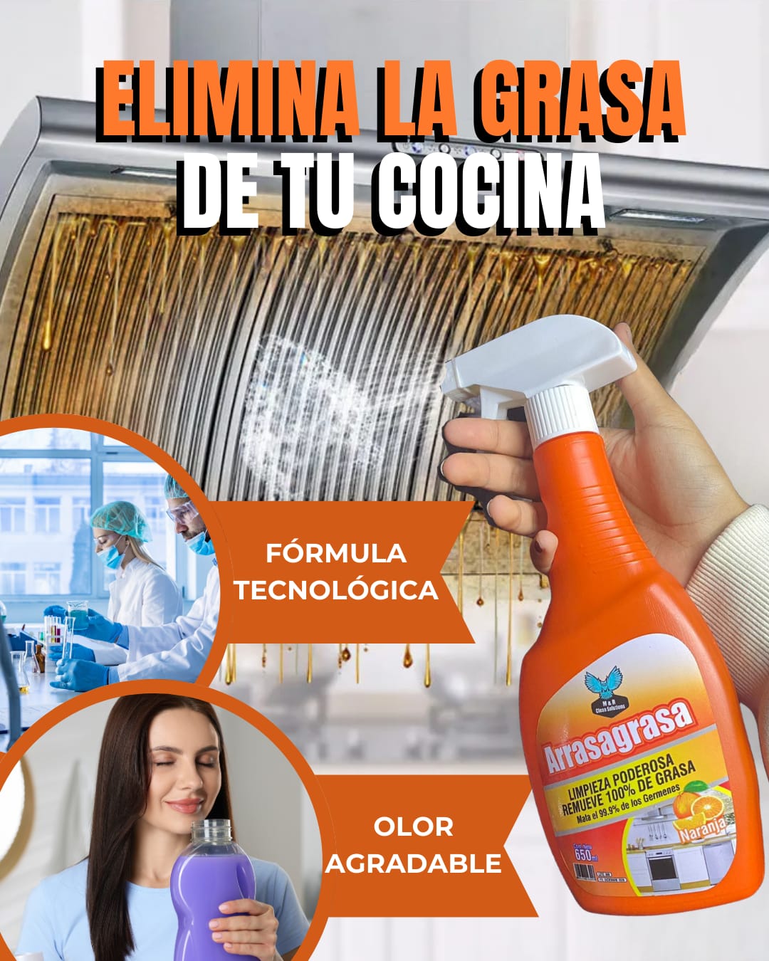 ¡Di adiós a la grasa pegada en tu cocina! ✨