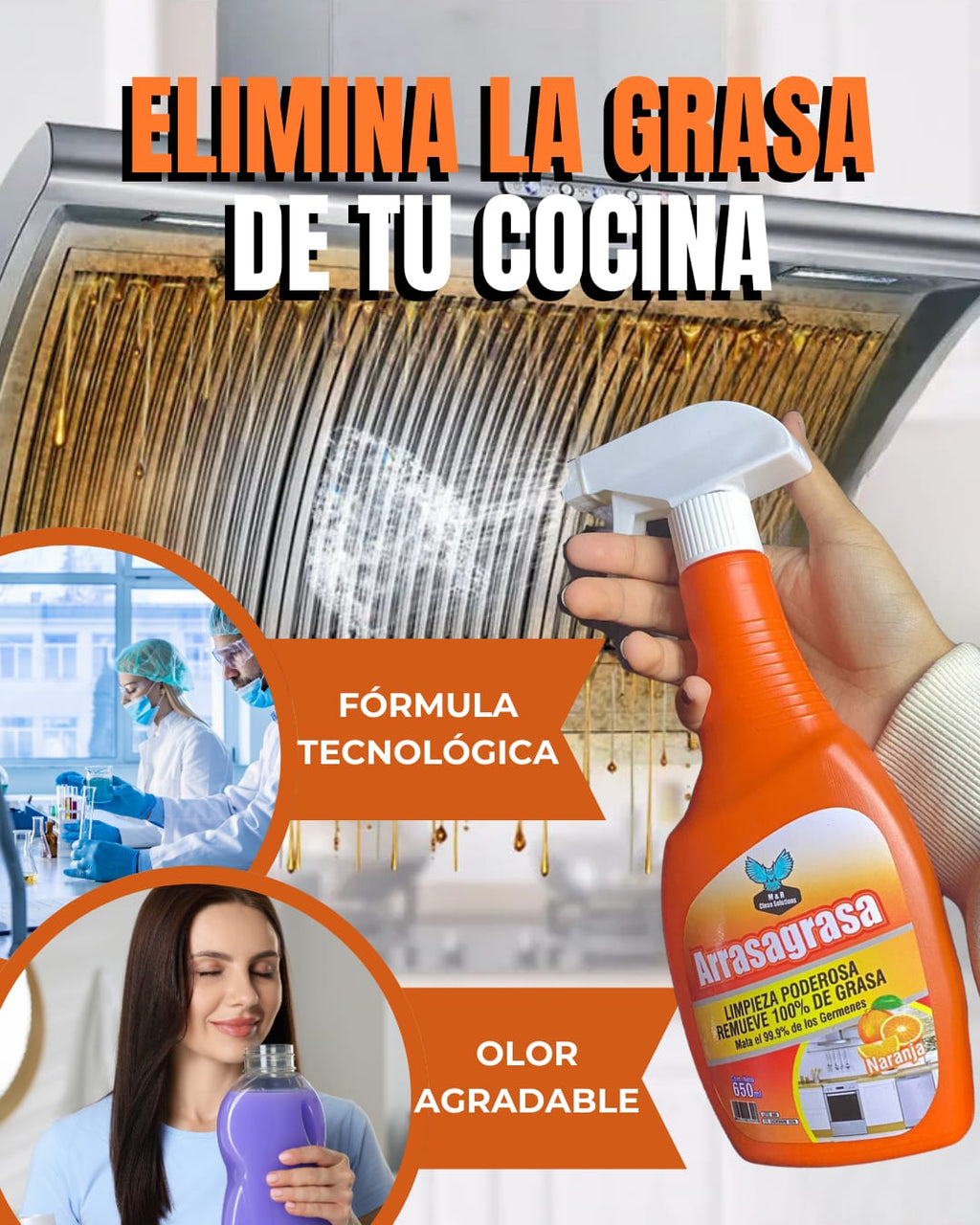 ¡Di adiós a la grasa pegada en tu cocina! ✨
