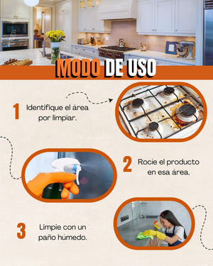 ¡Di adiós a la grasa pegada en tu cocina! ✨