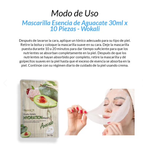 Mascarilla esencia de Aguacate
